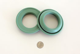 green rubber pieces